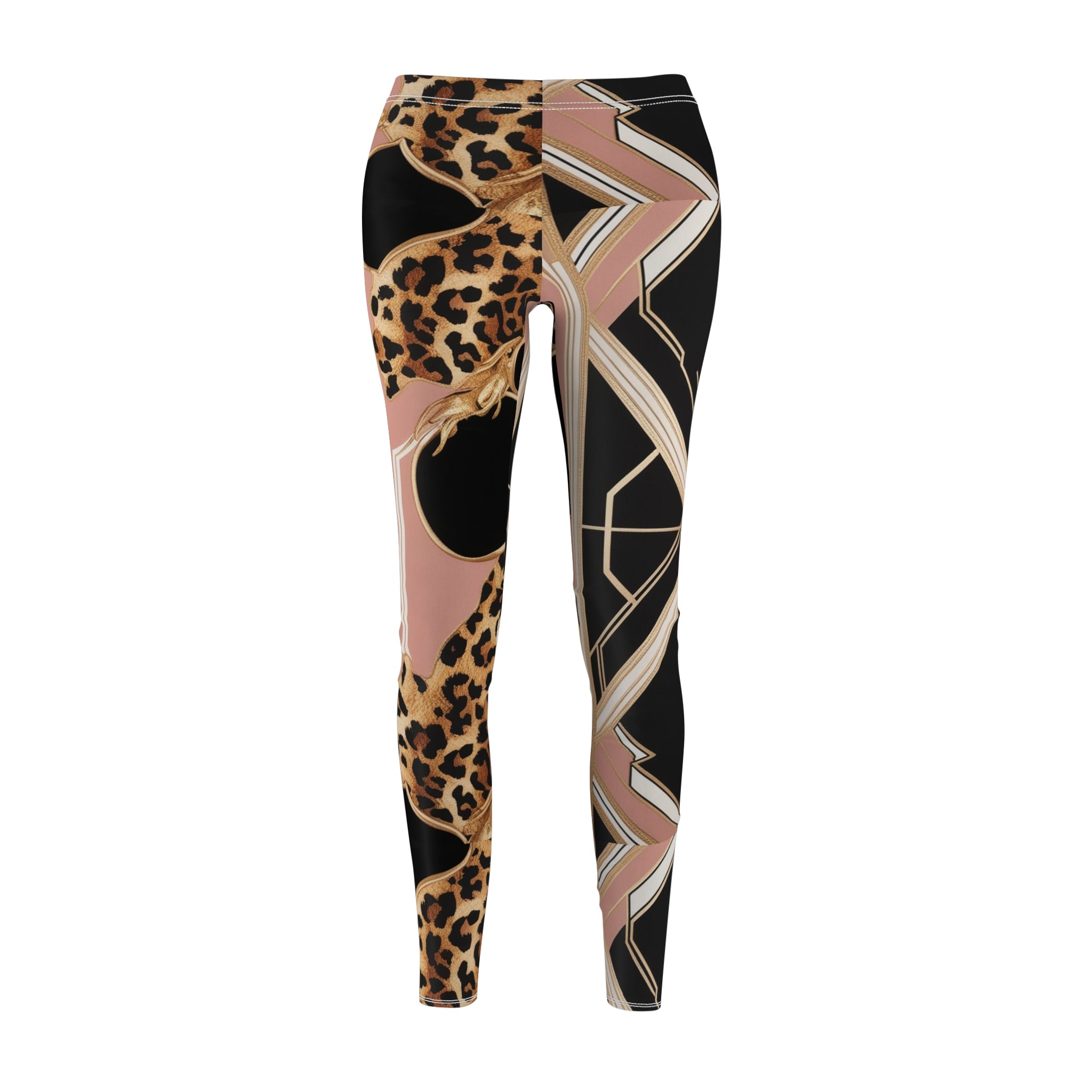 LN&Co Chic Leggings Signature I-  Leopard & Geometric Design for Everyday Wear