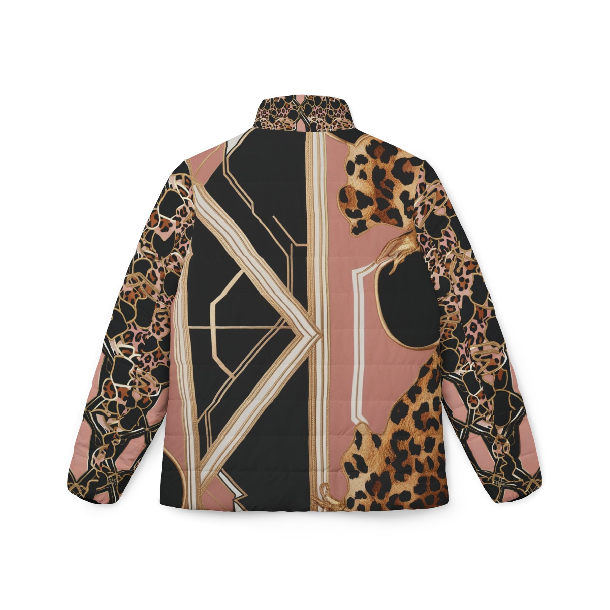 LN&Co Signature II Chic Women’s Puffer Jacket with Leopard Print - Stylish & Warm Winter Layering