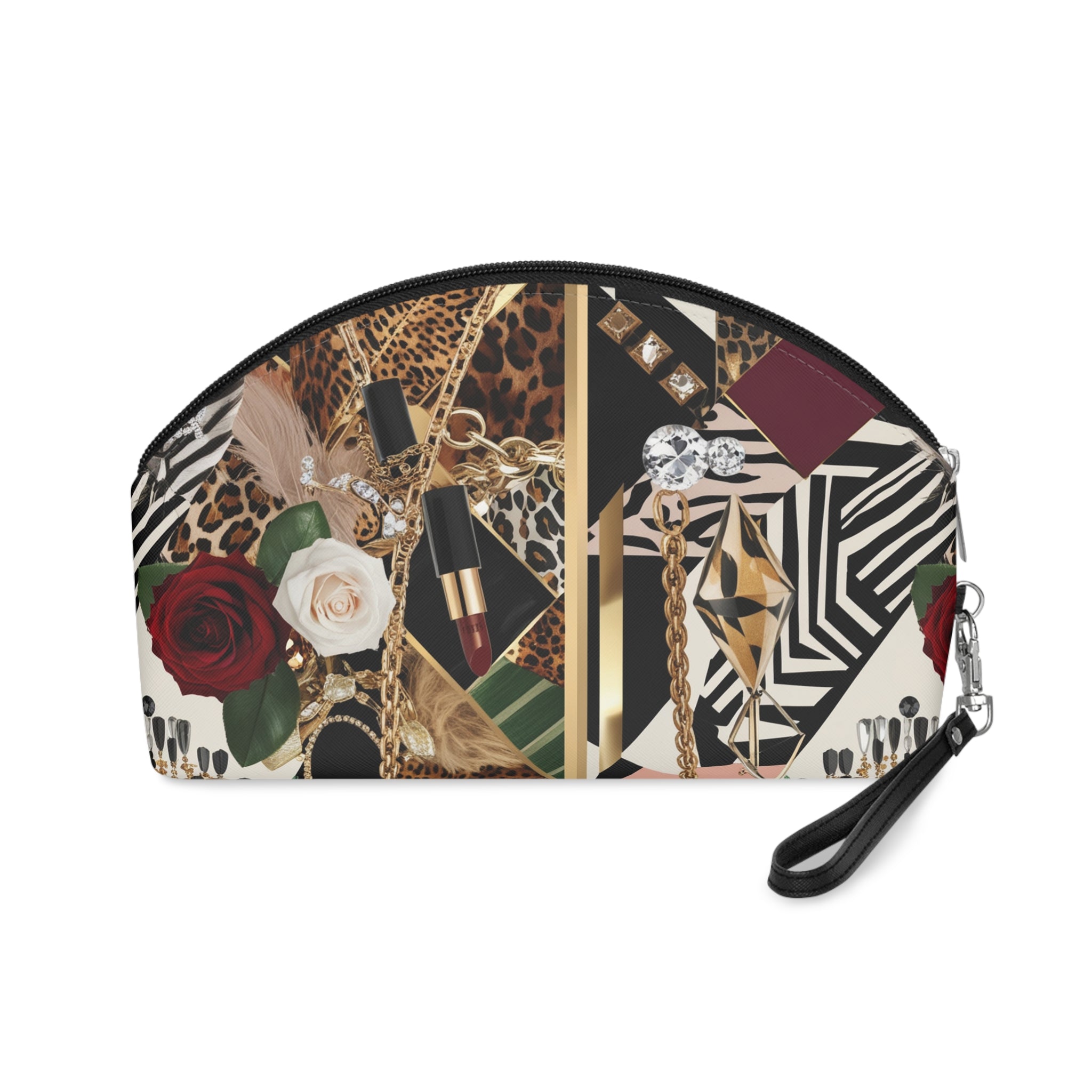 L'Kole  Jungle Fever Adventure and Fierce Glamour Print Makeup Bag -