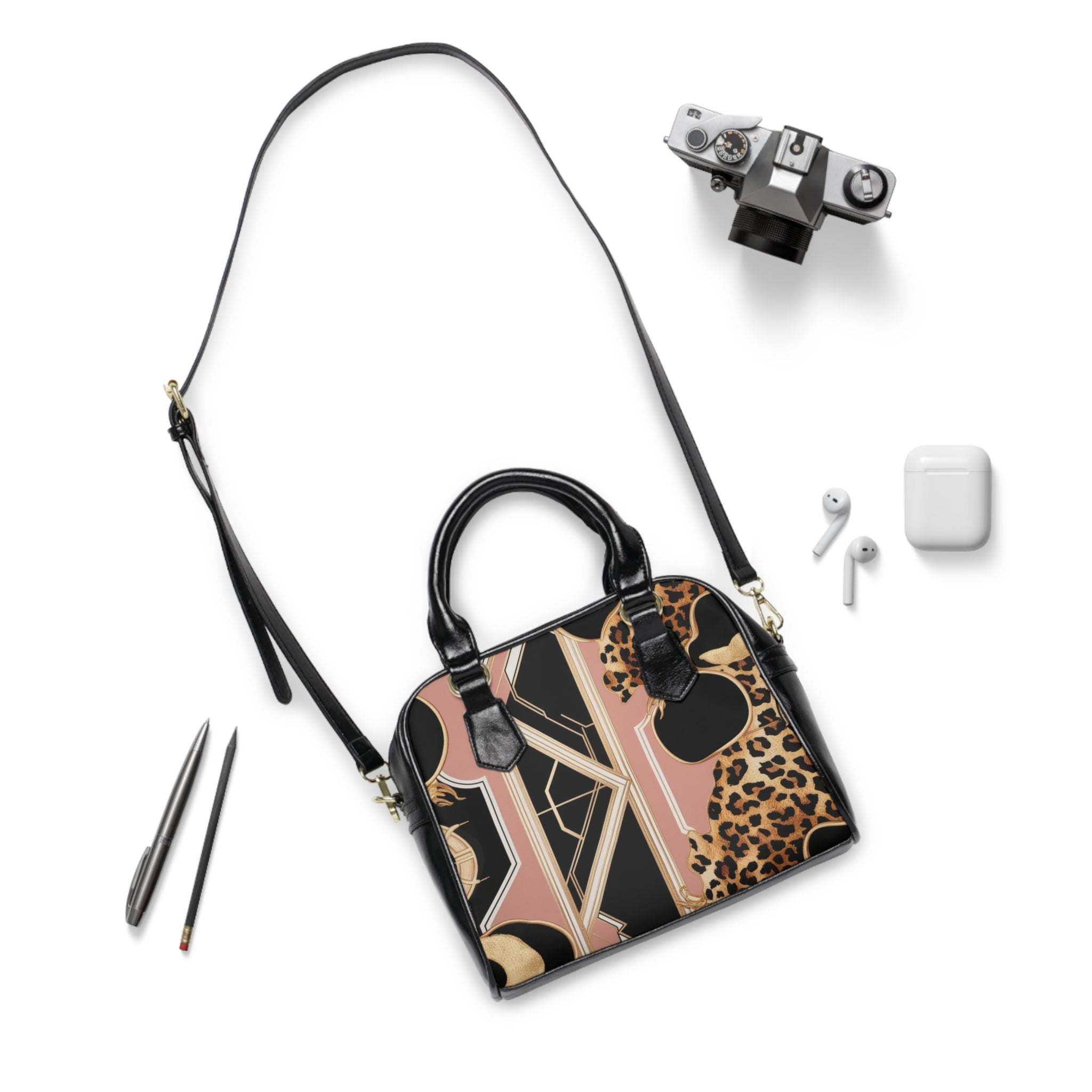 LN&Co  Signature I  Chic Leopard Print Shoulder Handbag