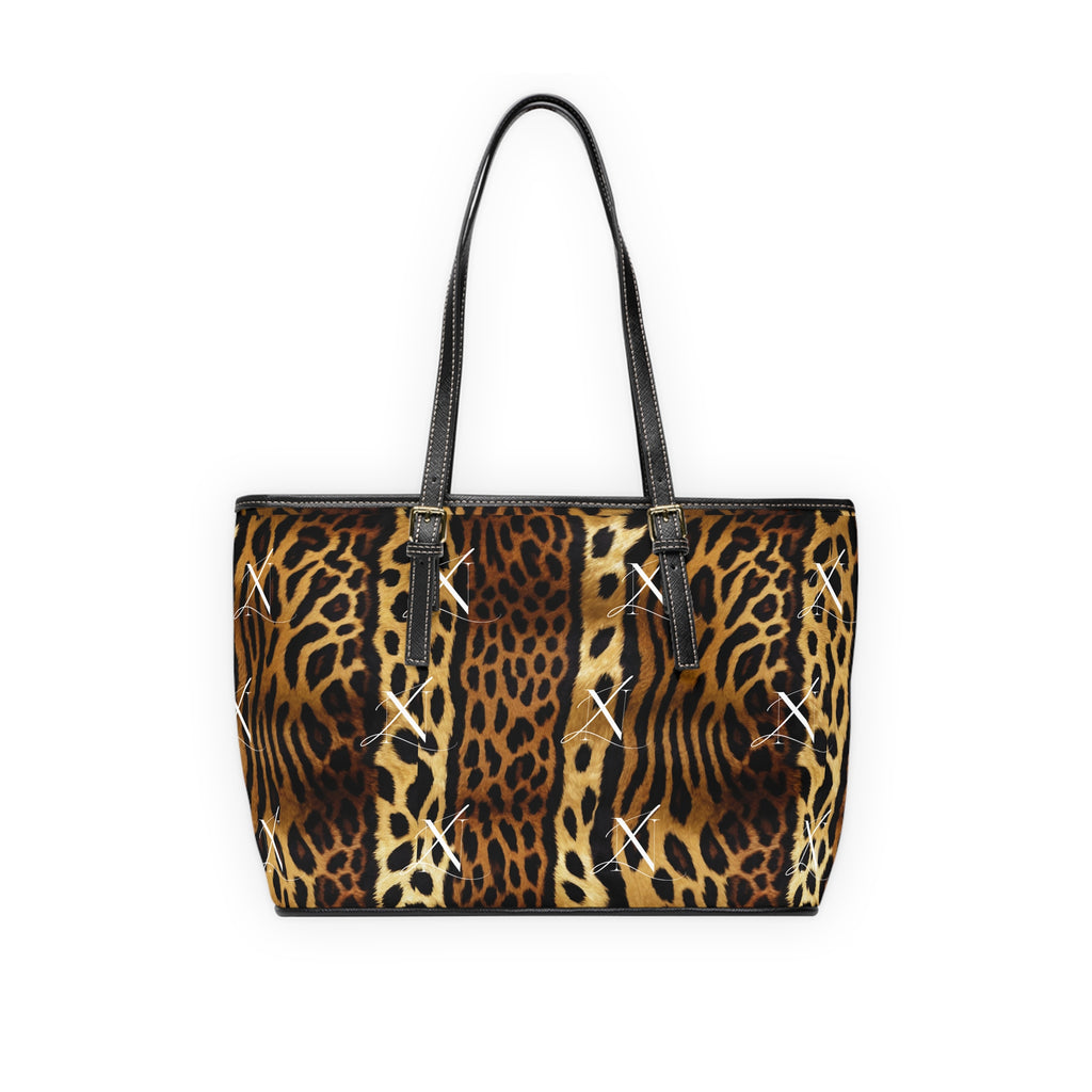 LN&Co Stylish PU Leather Leopard Print Shoulder Bag - Trendy Tote for Every Occasion
