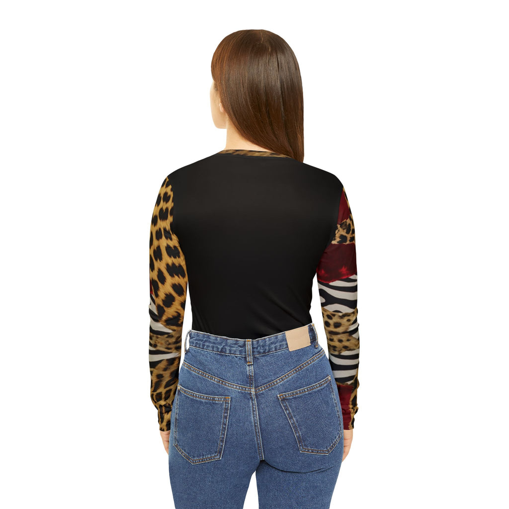 L'Kole Women's Long Sleeve V-neck Shirt ( She Roars)