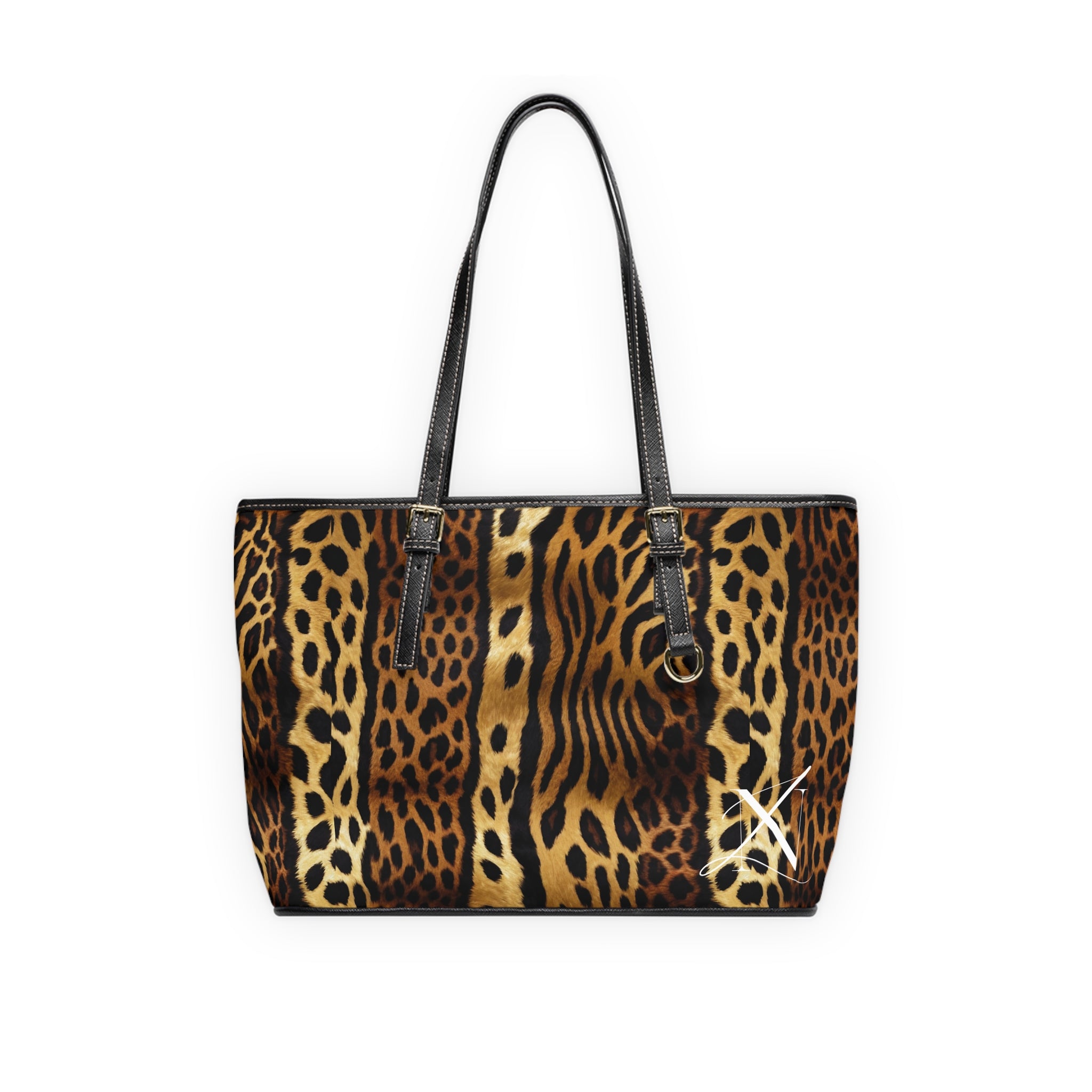 LN&Co Stylish PU Leather Leopard Print Shoulder Bag - Trendy Tote for Every Occasion