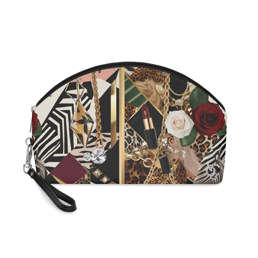L'Kole  Jungle Fever Adventure and Fierce Glamour Print Makeup Bag -